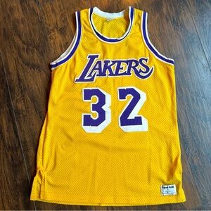 LA lakers #32 Magic Johnson Vintage Sand-knit Jersey size L - 44 (M11)
